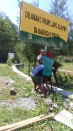 Dinas Lingkungan Hidup Pasang Papan Peringatan Larangan Buang sampai Sembarangan